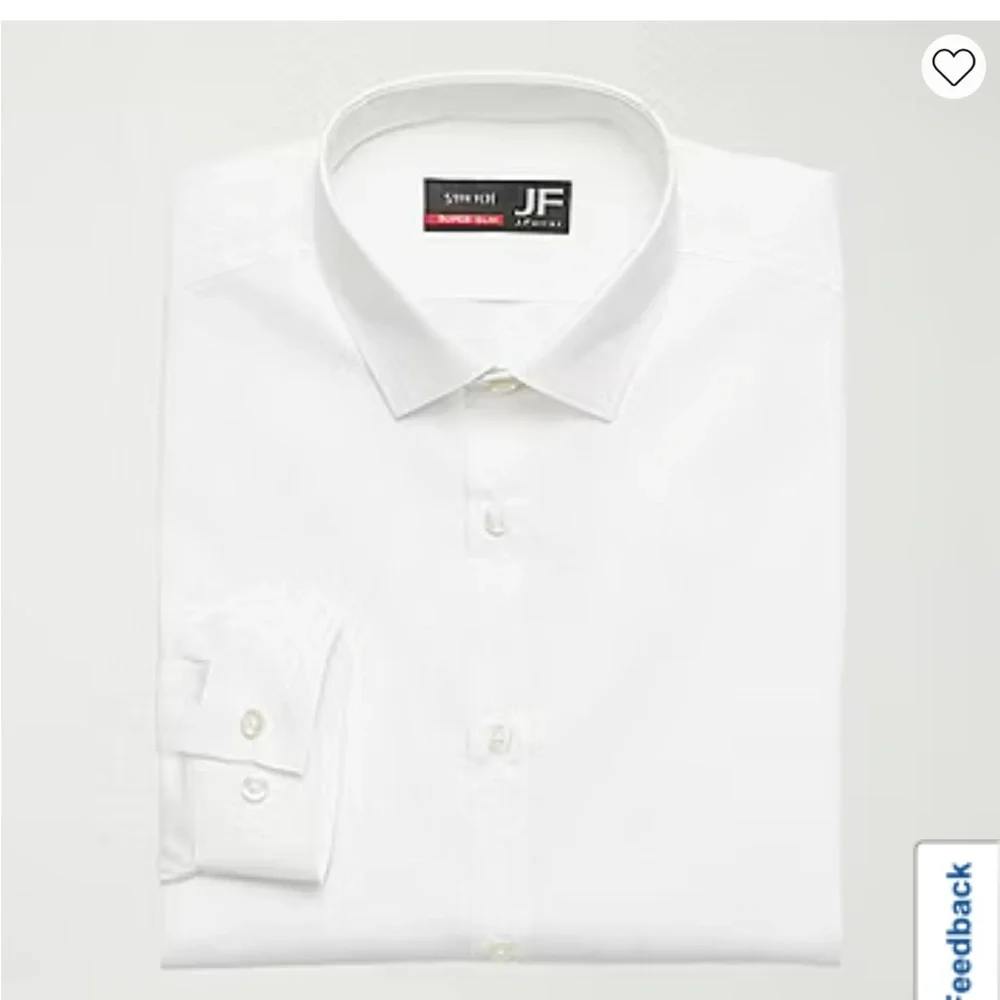 J.Ferrar White Collared Button Down - Slim Fit - Picture 1 of 8